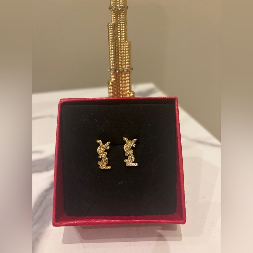 Gold Logo Earrings